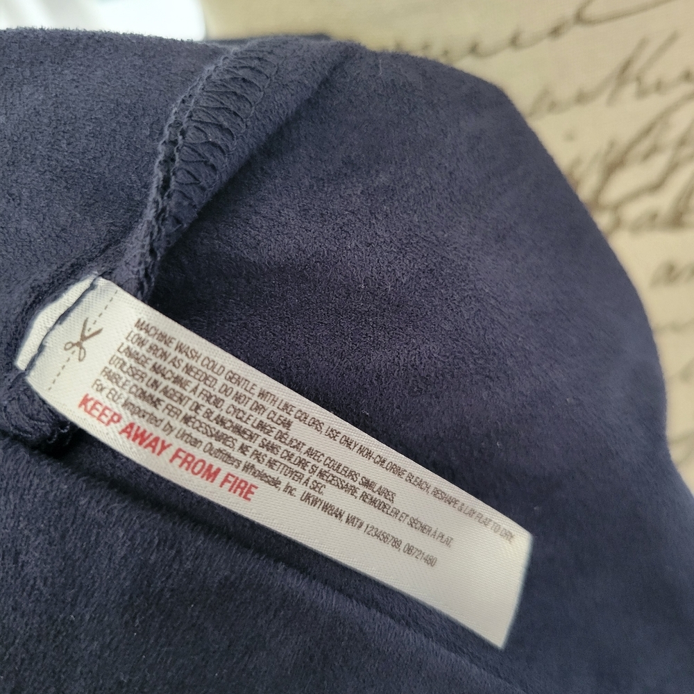 Intimately Free People Navy Vegan Suede Sexy Mini Dress Size M - Picture 7 of 12